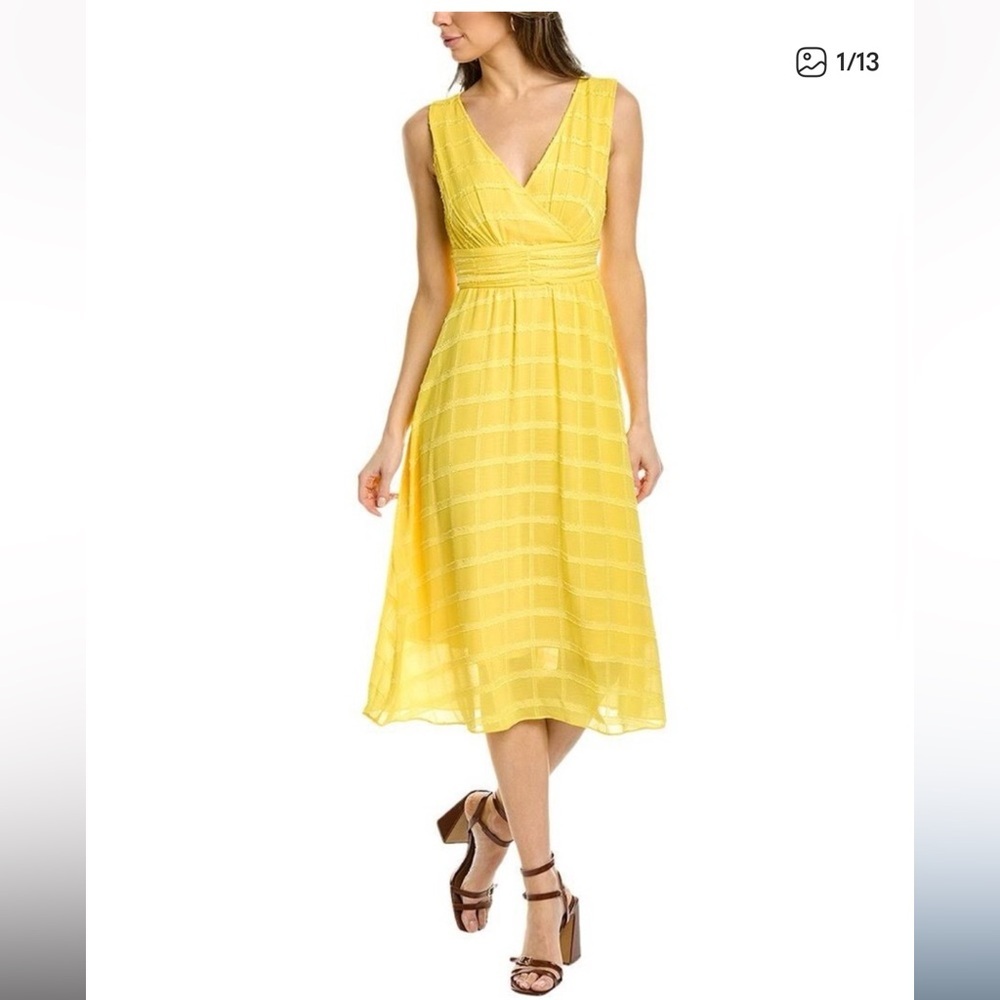 Nanette Nanette Lepore Women’s Janelle Donny Midi Dress Limoncello Yellow Size 4